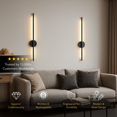 WIRELESS MODERN WALL LIGHTS (SET OF 2)