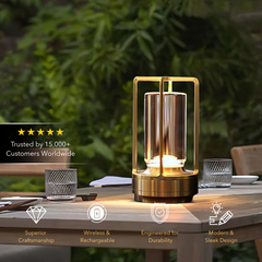 CRYSTAL LANTERN TABLE LAMP