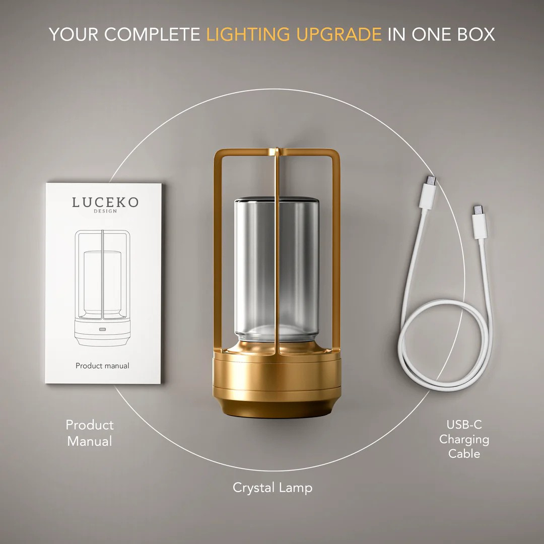 CRYSTAL LANTERN TABLE LAMP