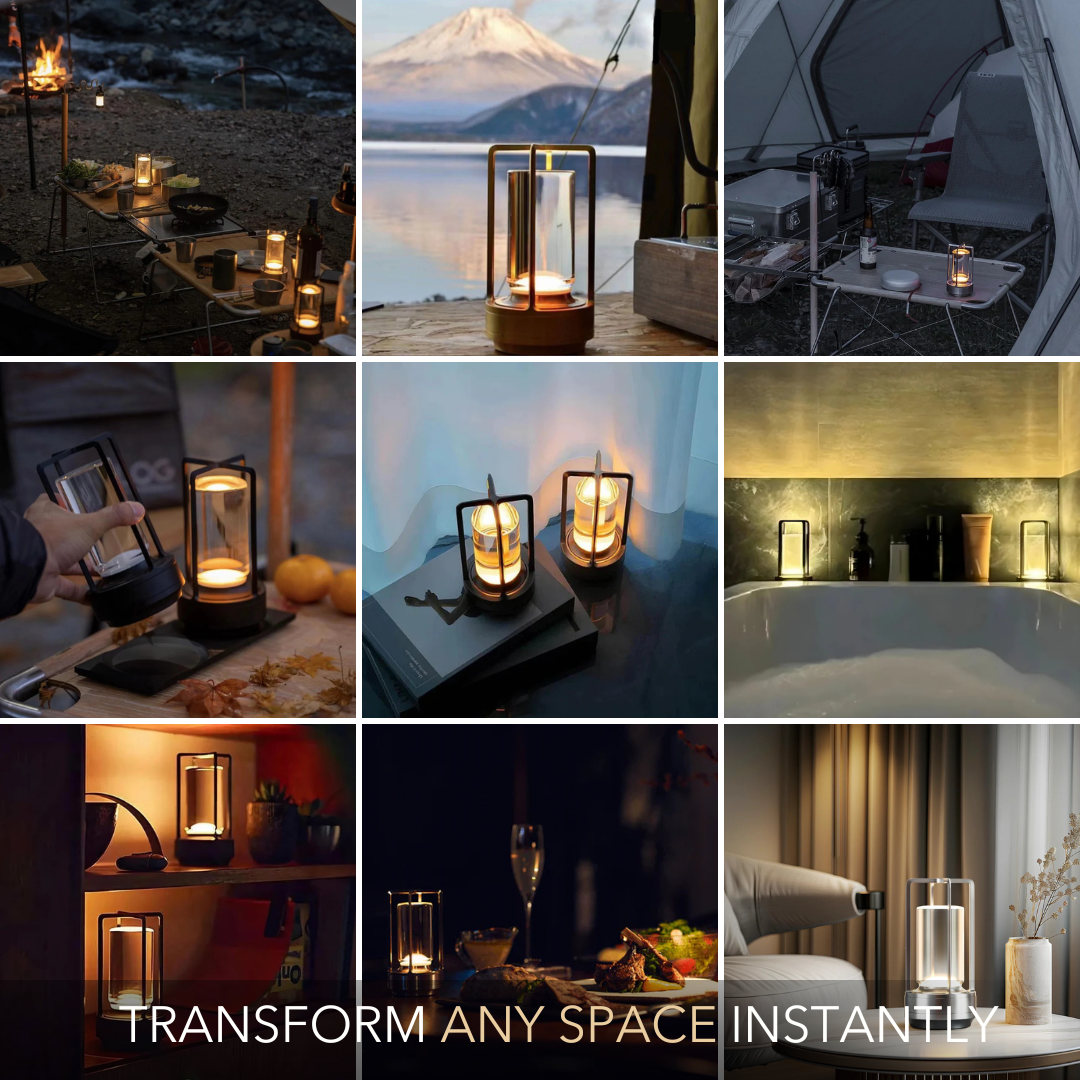 CRYSTAL LANTERN TABLE LAMP