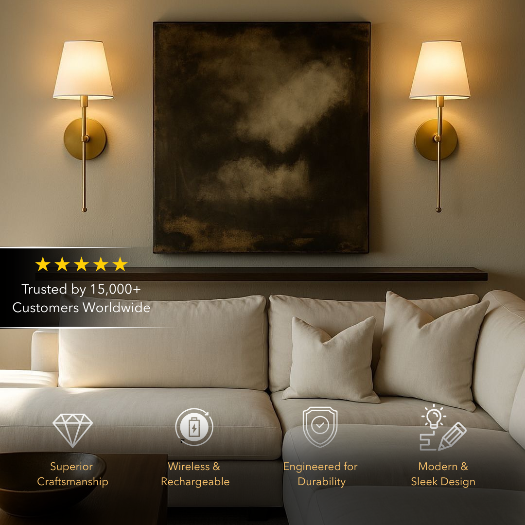 CORDLESS WALL SCONCES (SET OF 2)