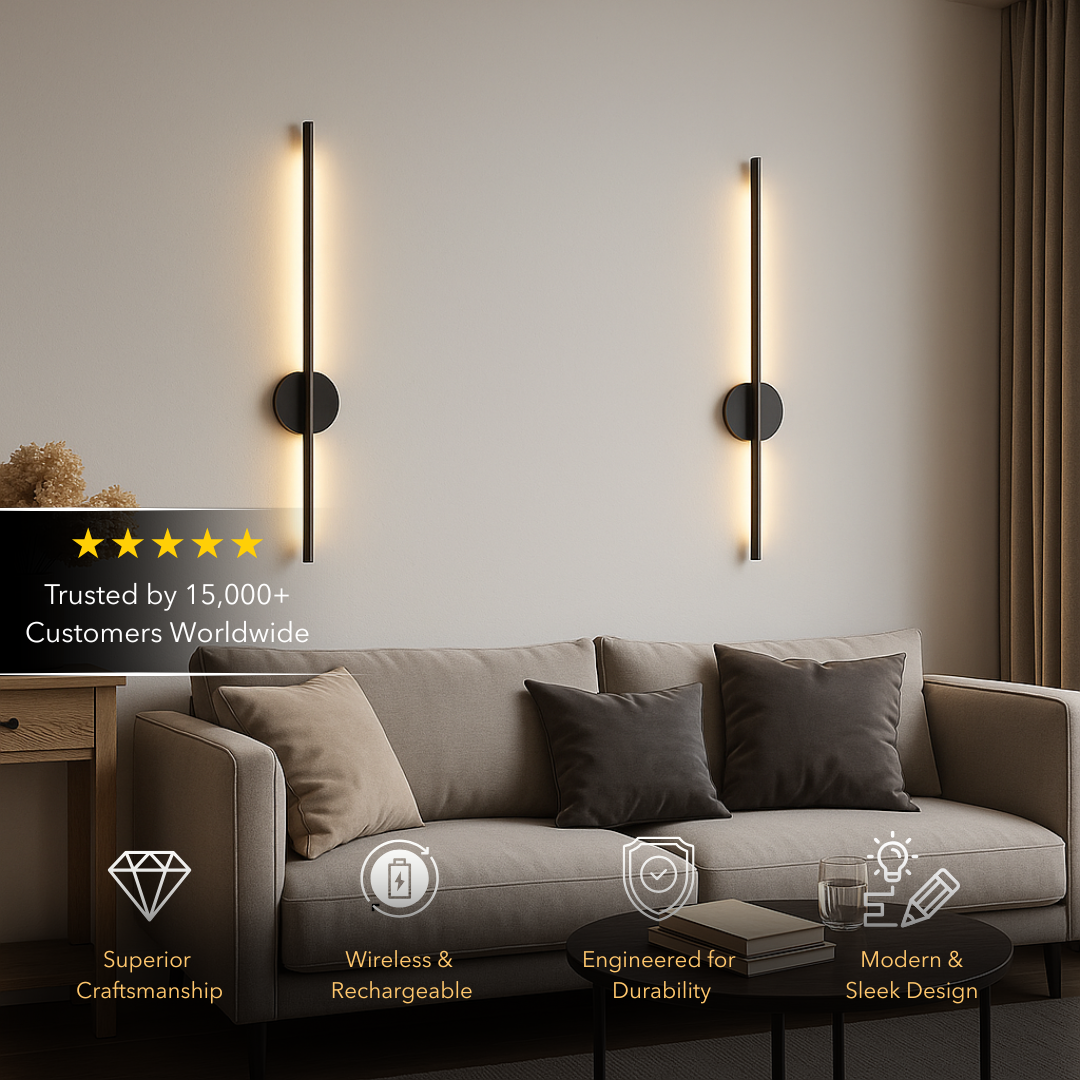 WIRELESS MODERN WALL LIGHTS (SET OF 2)